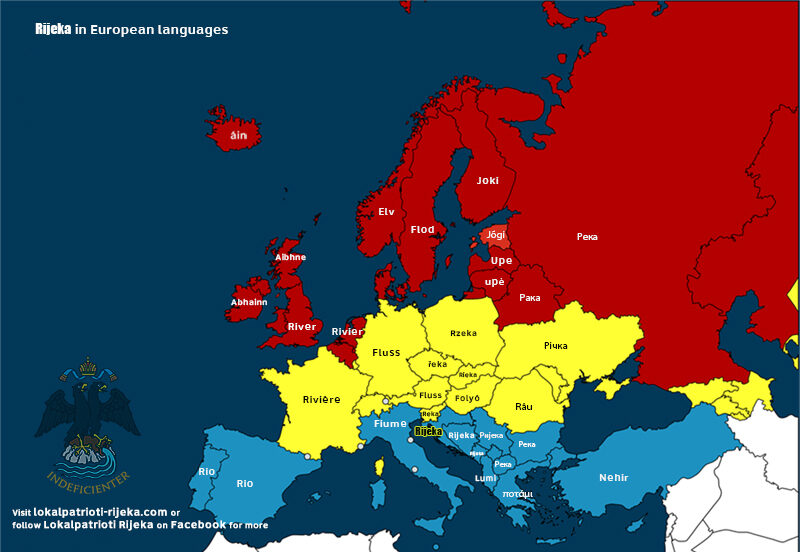 Rijeka-in-European-languages
