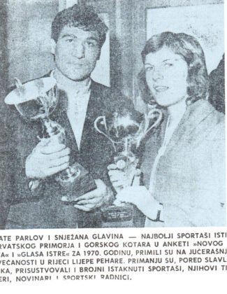 MATE PARLOV „Ne mogu biti nacionalista, ja sam svjetski prvak“ i Snjezana Glavina 1970 N.L.