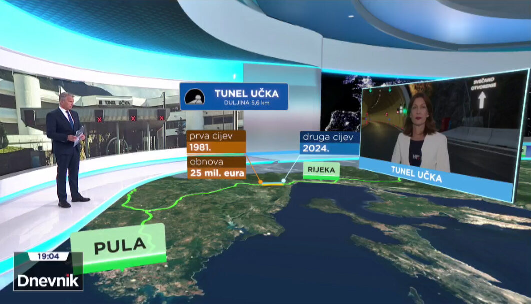 Otvorene obje cijevi tunela Učka, svaka cijev ima po dvije trake u jednom smjeru 2025 Rijeka Pula
