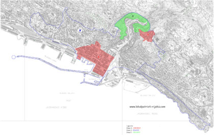 zaštićena Urbanistička zona Grada Rijeke po zonama A B C Konzervatori