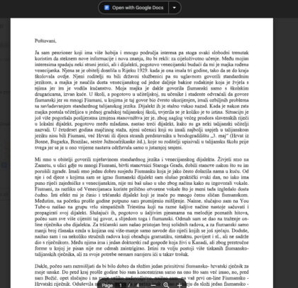 Igor Doubek analiza fiumanskog jezika
