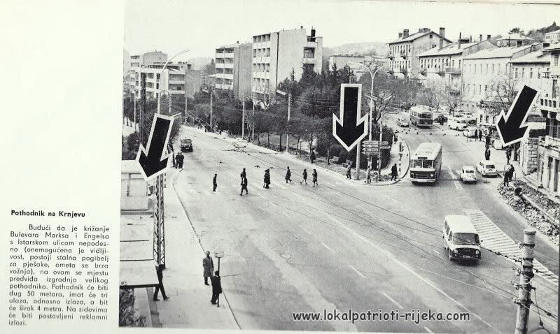 Pothodnik na Krnjevu planovi GRad rijeka promet pješaci