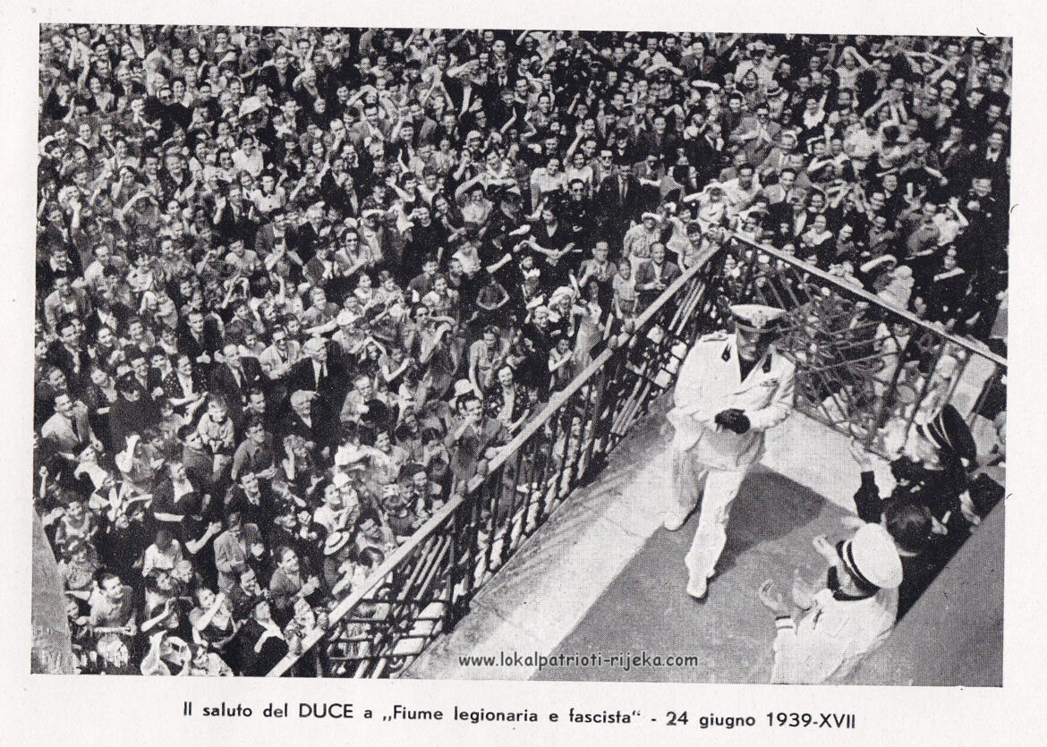 24.6.1939.Benito Mussolini fašistički vođa i diktator Rasni zakoni protiv židova Fiume