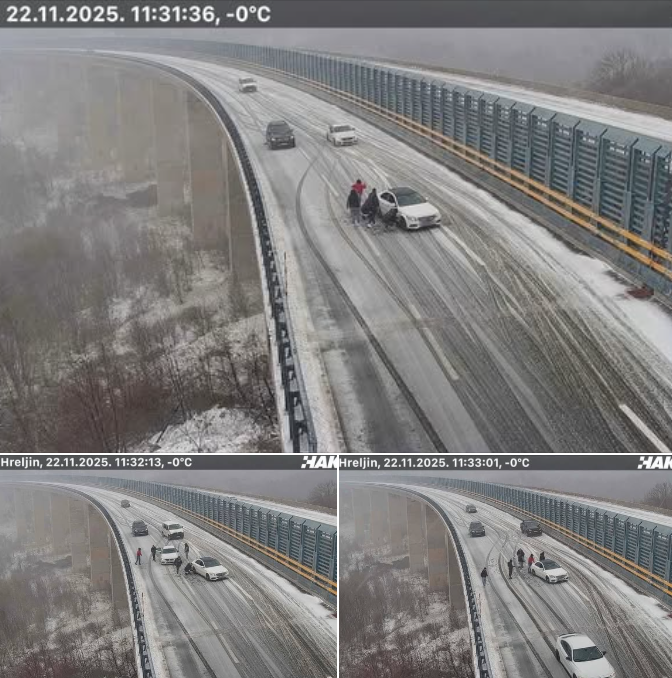Vijadukt Hreljin – Unatoč upozorenjima meteorologa i HAC-a, u Mercedesu krenuli na put bez zimske opreme