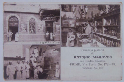 Primaria pistaria Antonio Markovec Fiume pekara Via Porto biscottini