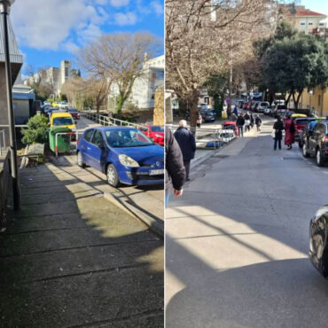 Klinički bolnički centar Rijeka – bolnica bez reda izvana automobili vladaju, pješaci se snalaze kako znaju