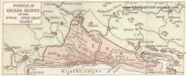 1956 granice Područje GRada Rijeke općine Suška Stari grad Zamet