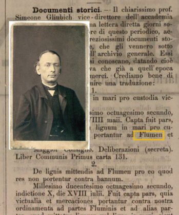 FLUMEN najstariji latinski zapis Rijeke iz 1282., Šime Ljubić piše 1868 La Bilancie