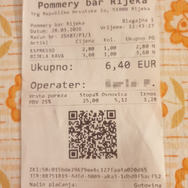 Internetom kruži račun za kavu u Pommery-u, vlasnika Kralja Korza
