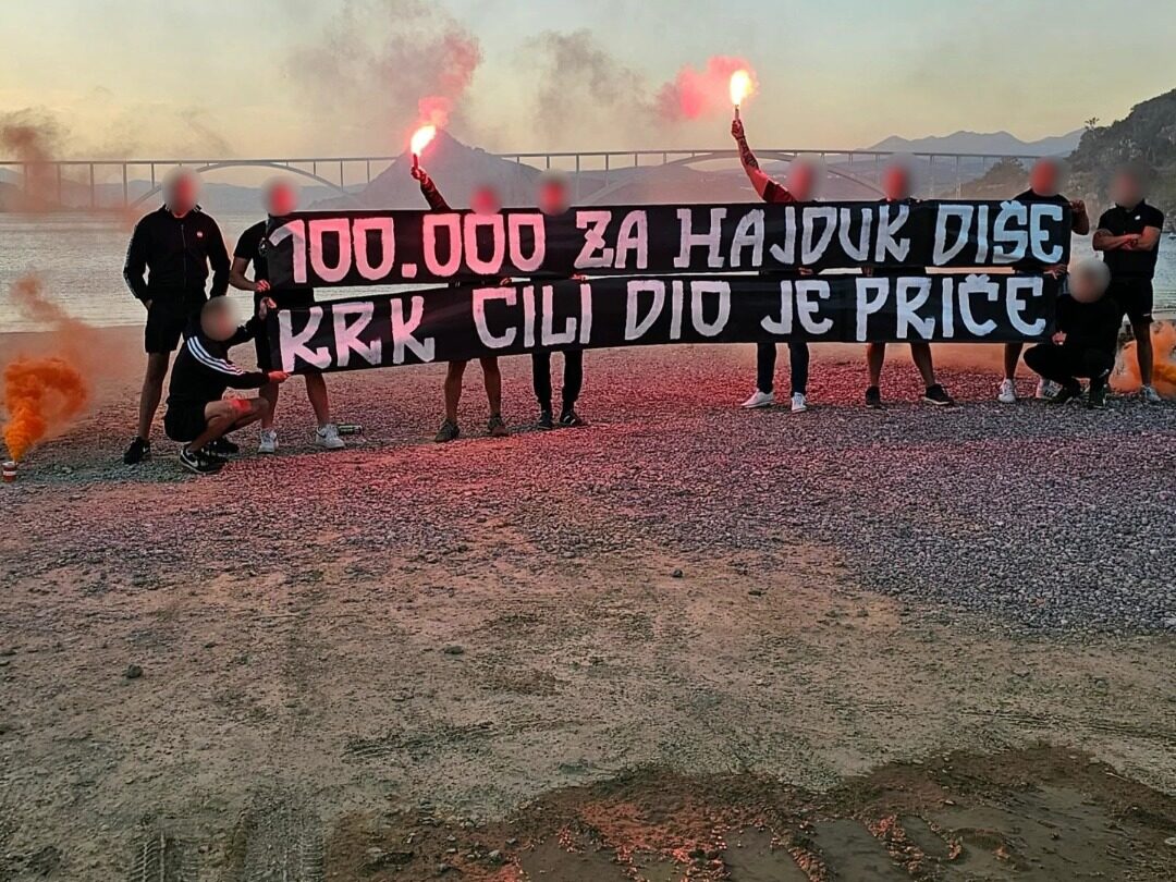Navijači Hajduka otok Krk huligani 2023