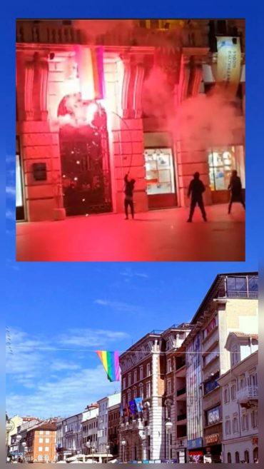Gay zastava izvješena na Korzu izazvala je burnu reakciju Riječana