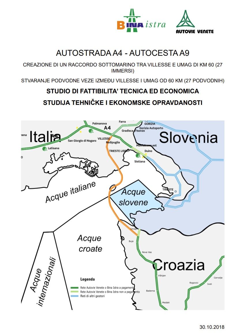 Talijani planiraju podvodni tunel Villesse – Umag kako bi zaobišli Sloveniju