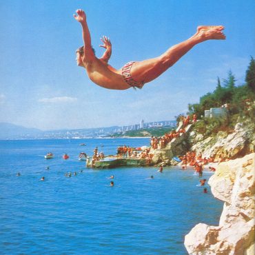 Rijeka ljeto Kvarner Žurkovo-Zelena vrata Skok na glavu lasta