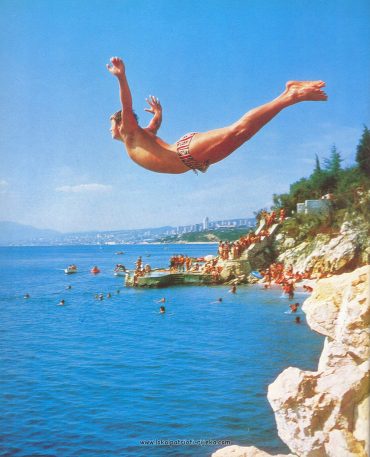 Rijeka ljeto Kvarner Žurkovo-Zelena vrata Skok na glavu lasta