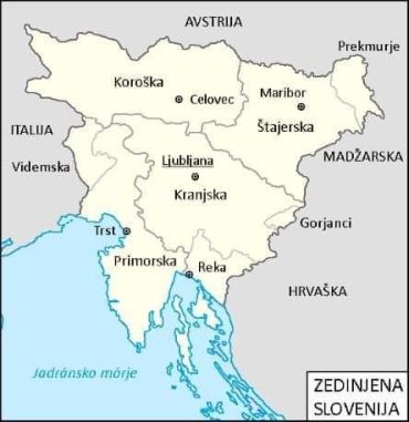 Slovenci napravili kartu velike Slovenije Rijeka regija